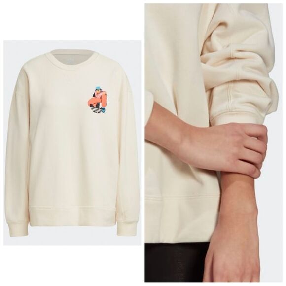 NWT|Adidas Adicolor Essentials x Egle Embroidered Sweatshirt, XS - Picture 4 of 13